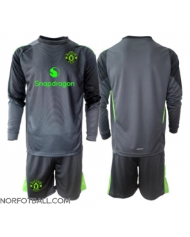 Billige Fotballdrakt Manchester United Keeper Replika Bortedraktsett Barn 2025-26 Langermet (med bukser)